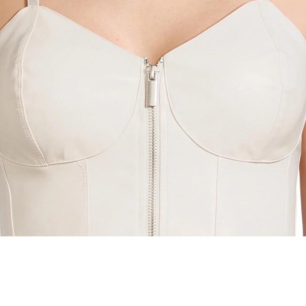 Women's Faux
Leather Zip-Front Top - Picture 4 of 5